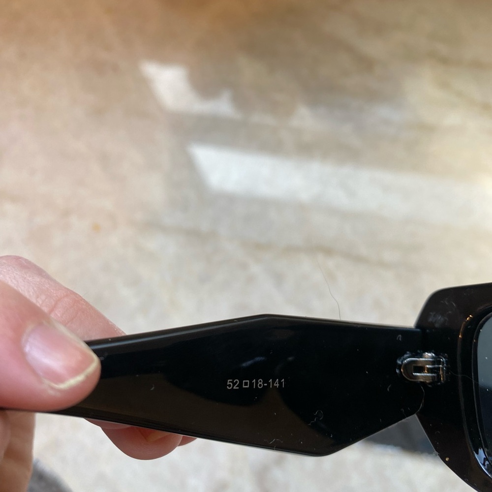 Prada Women's Black Rectangular Sunglasses - Picture 5 of 7